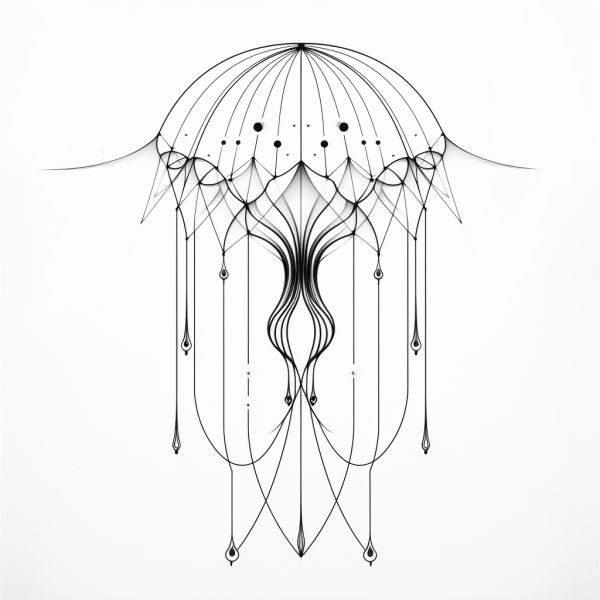 The Guardian Jellyfish Geometric Tattoo